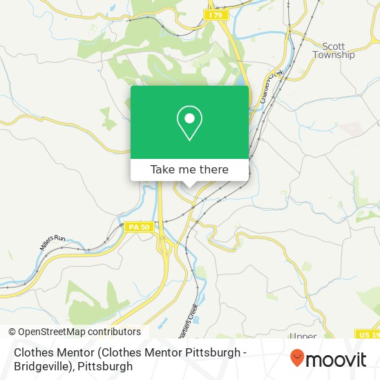 Mapa de Clothes Mentor (Clothes Mentor Pittsburgh - Bridgeville)