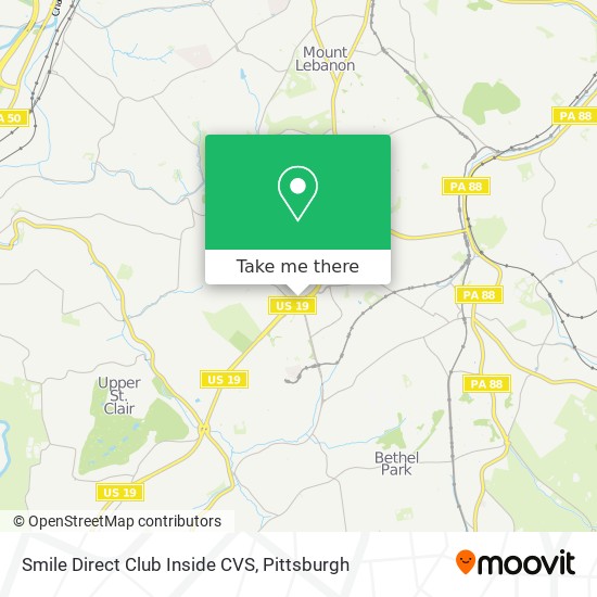 Mapa de Smile Direct Club Inside CVS