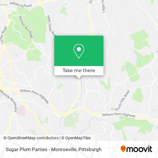 Sugar Plum Parties - Monroeville map