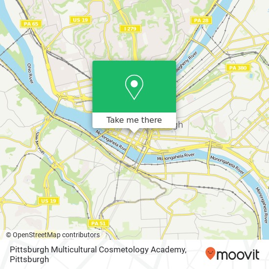 Mapa de Pittsburgh Multicultural Cosmetology Academy