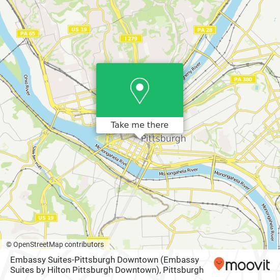 Mapa de Embassy Suites-Pittsburgh Downtown (Embassy Suites by Hilton Pittsburgh Downtown)