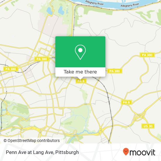 Mapa de Penn Ave at Lang Ave