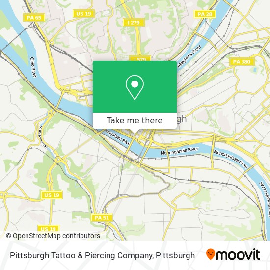 Pittsburgh Tattoo & Piercing Company map