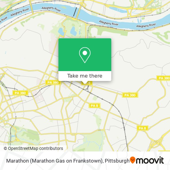 Marathon (Marathon Gas on Frankstown) map