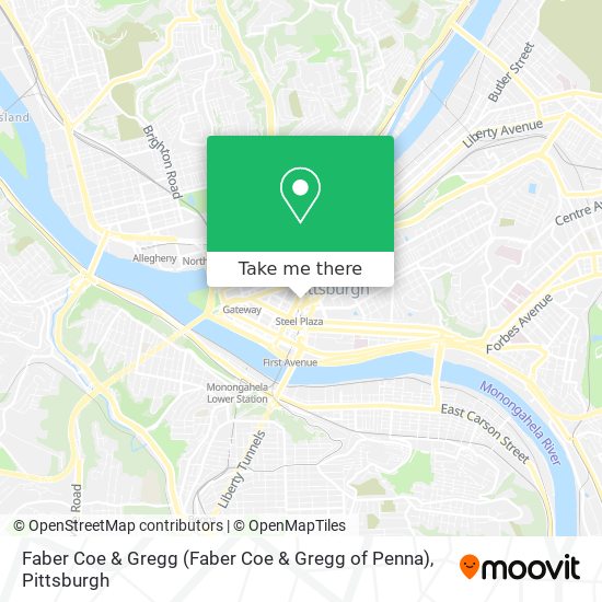 Mapa de Faber Coe & Gregg (Faber Coe & Gregg of Penna)