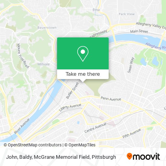 John, Baldy, McGrane Memorial Field map