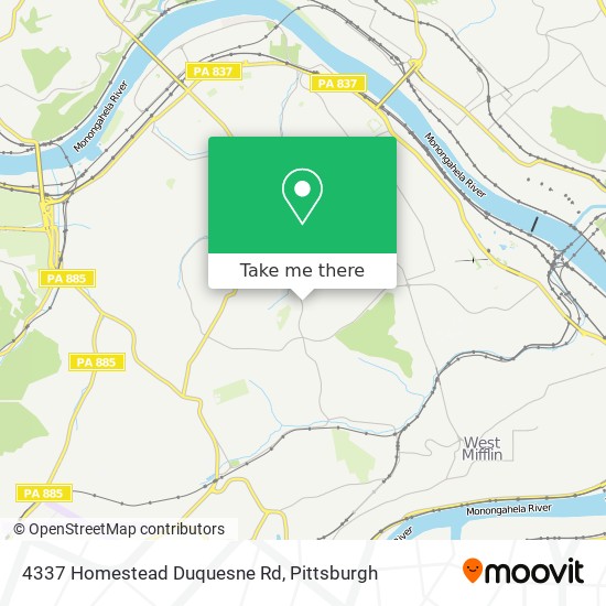 Mapa de 4337 Homestead Duquesne Rd