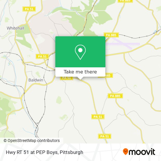 Hwy RT 51 at PEP Boys map