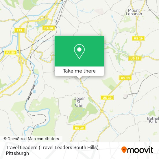 Travel Leaders (Travel Leaders South Hills) map