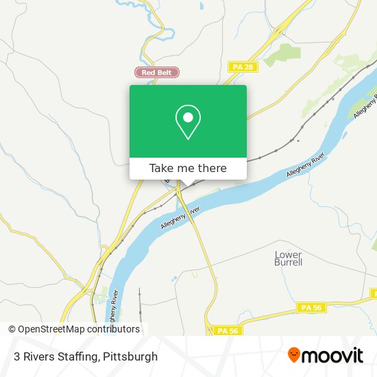 Mapa de 3 Rivers Staffing
