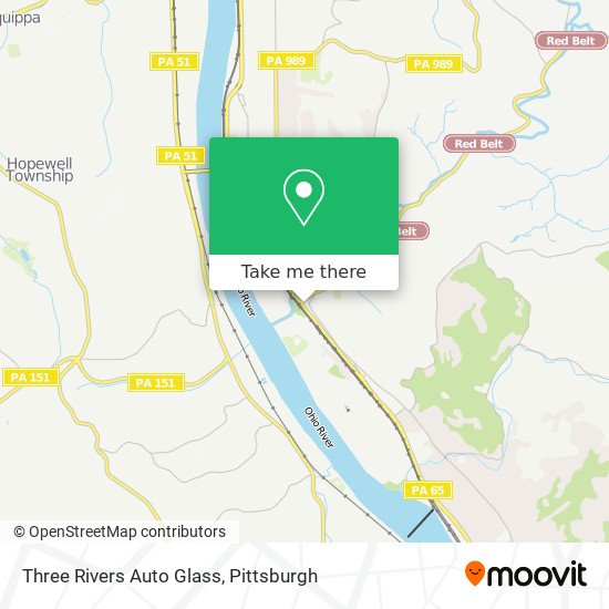 Mapa de Three Rivers Auto Glass