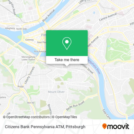 Mapa de Citizens Bank Pennsylvania ATM