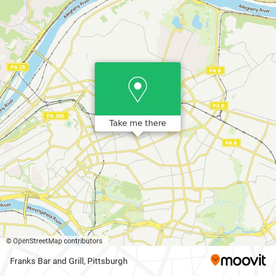 Mapa de Franks Bar and Grill