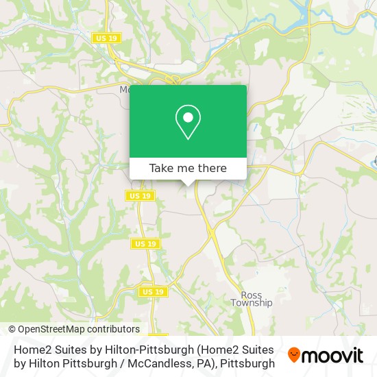 Mapa de Home2 Suites by Hilton-Pittsburgh (Home2 Suites by Hilton Pittsburgh / McCandless, PA)
