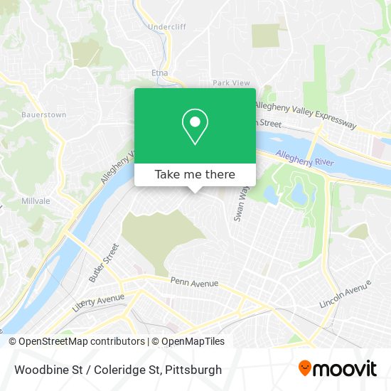Mapa de Woodbine St / Coleridge St