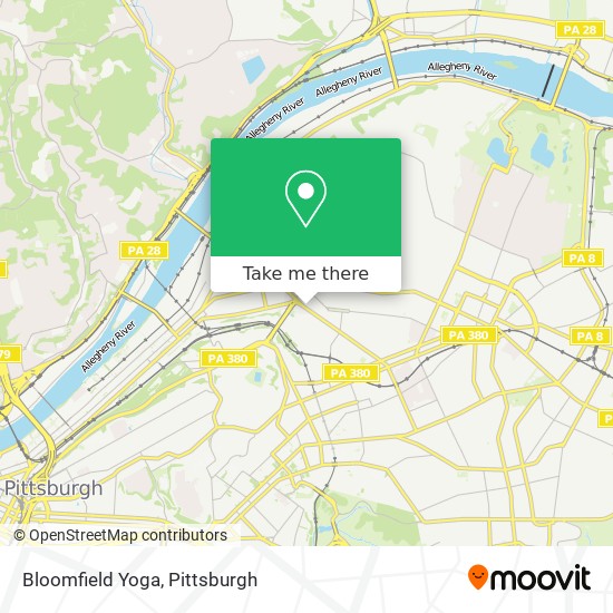 Mapa de Bloomfield Yoga