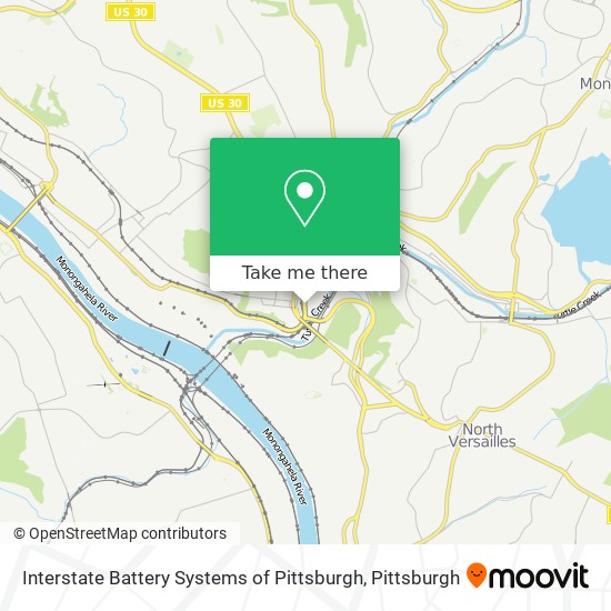 Interstate Battery Systems of Pittsburgh map