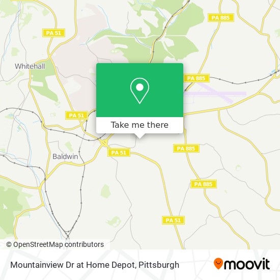 Mountainview Dr at Home Depot map