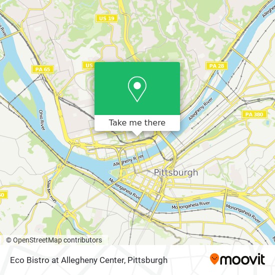 Mapa de Eco Bistro at Allegheny Center