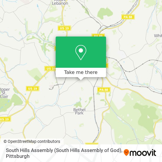 South Hills Assembly (South Hills Assembly of God) map