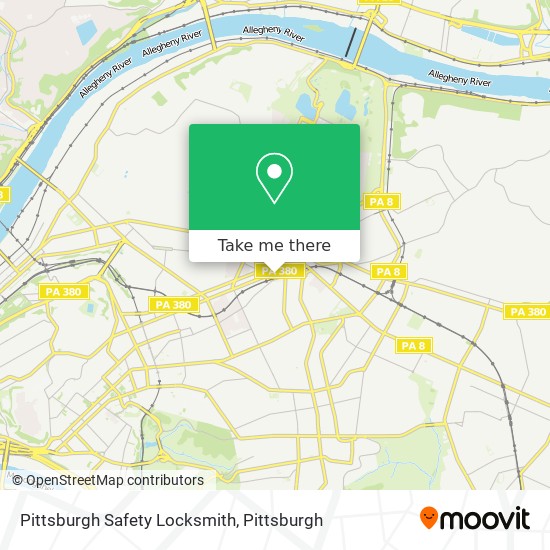 Mapa de Pittsburgh Safety Locksmith