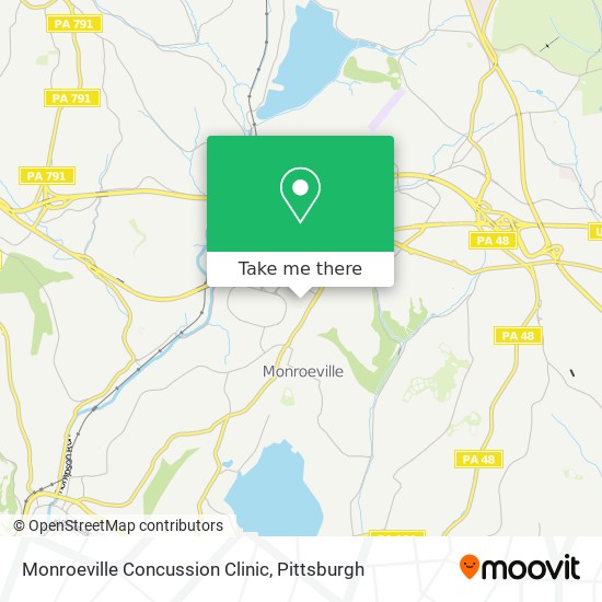 Monroeville Concussion Clinic map