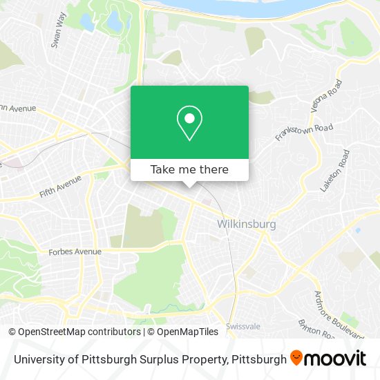 University of Pittsburgh Surplus Property map