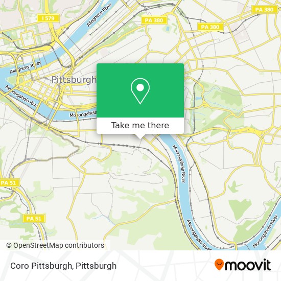 Coro Pittsburgh map