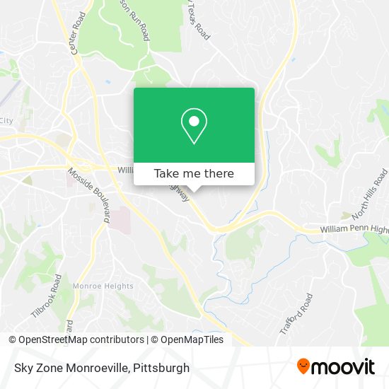 Mapa de Sky Zone Monroeville