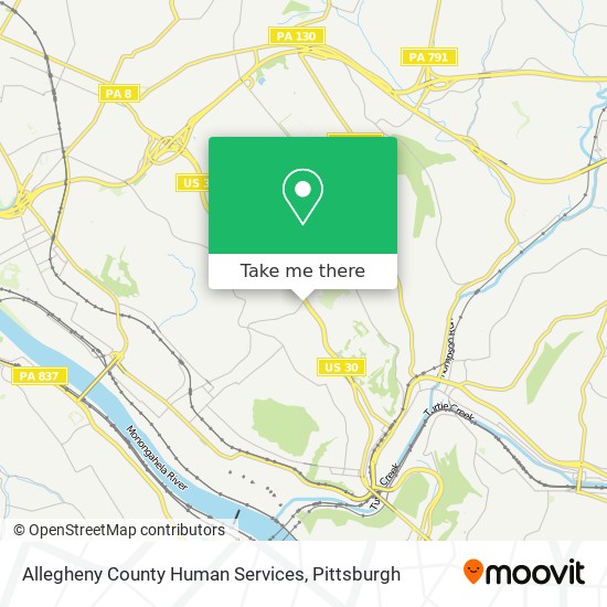 Allegheny County Human Services map