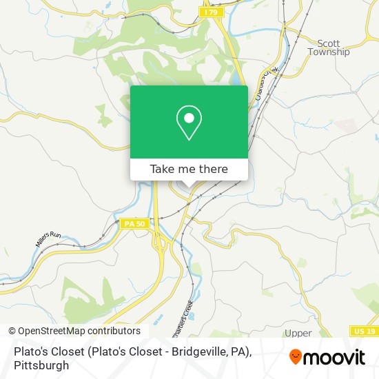 Mapa de Plato's Closet (Plato's Closet - Bridgeville, PA)