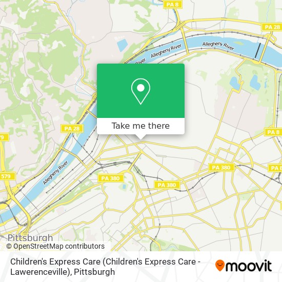 Children's Express Care map