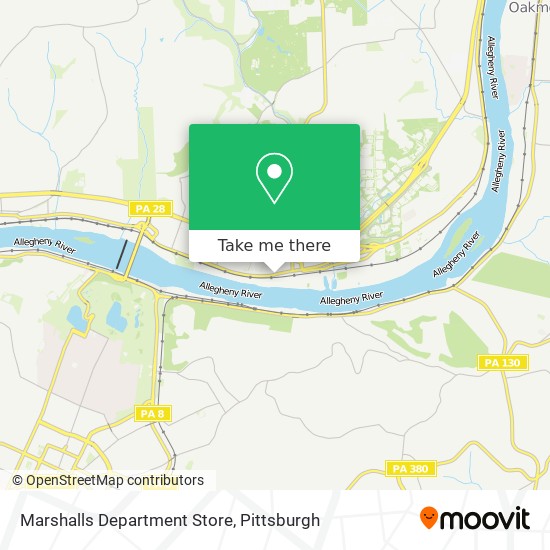 Mapa de Marshalls Department Store