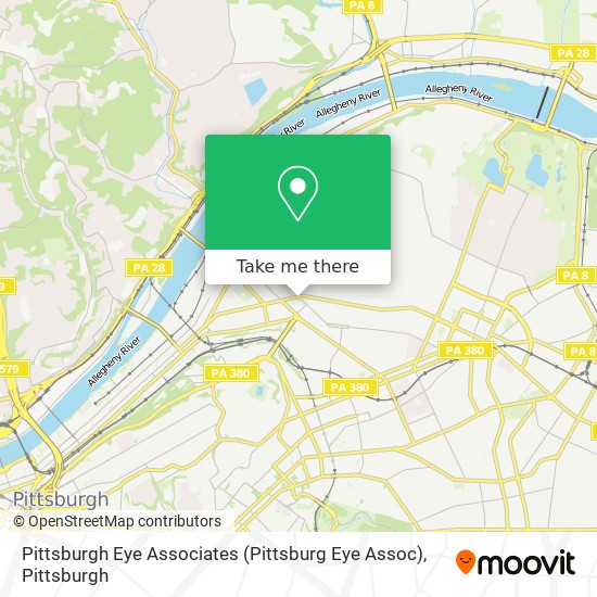 Pittsburgh Eye Associates (Pittsburg Eye Assoc) map