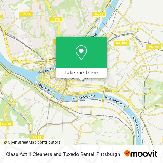 Class Act II Cleaners and Tuxedo Rental map