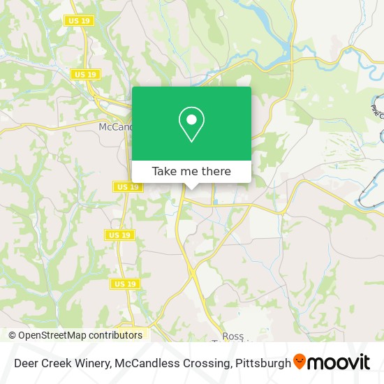 Mapa de Deer Creek Winery, McCandless Crossing