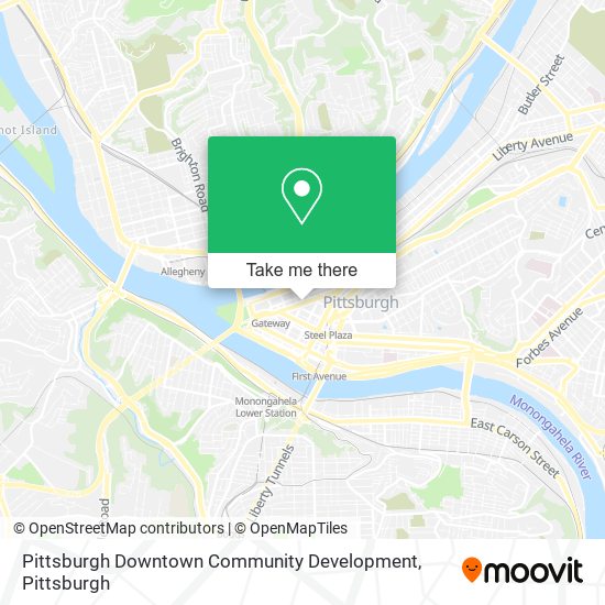 Mapa de Pittsburgh Downtown Community Development