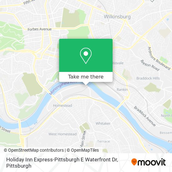 Holiday Inn Express-Pittsburgh E Waterfront Dr map