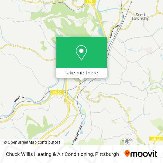 Chuck Willis Heating & Air Conditioning map