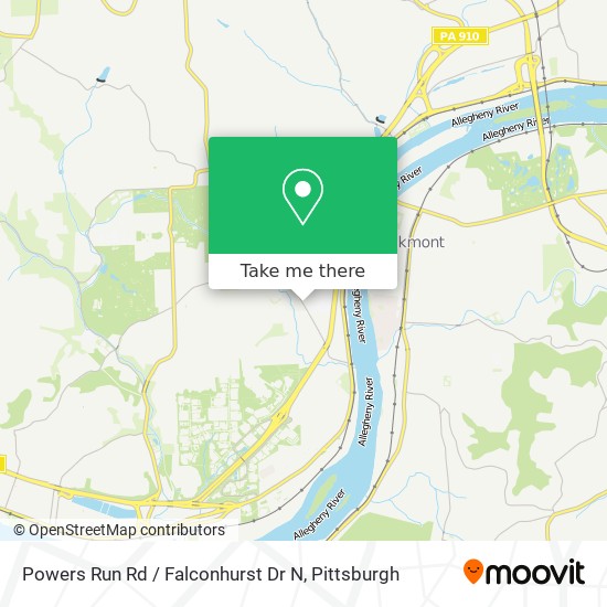 Mapa de Powers Run Rd / Falconhurst Dr N