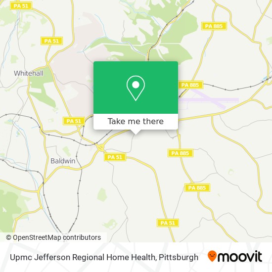 Upmc Jefferson Regional Home Health map