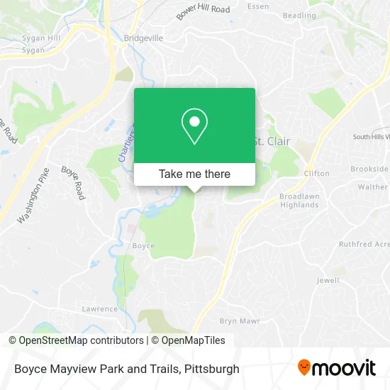 Boyce Mayview Park and Trails map