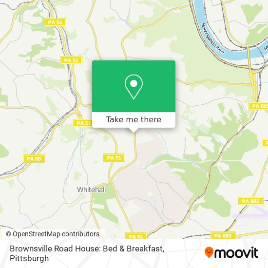 Mapa de Brownsville Road House: Bed & Breakfast