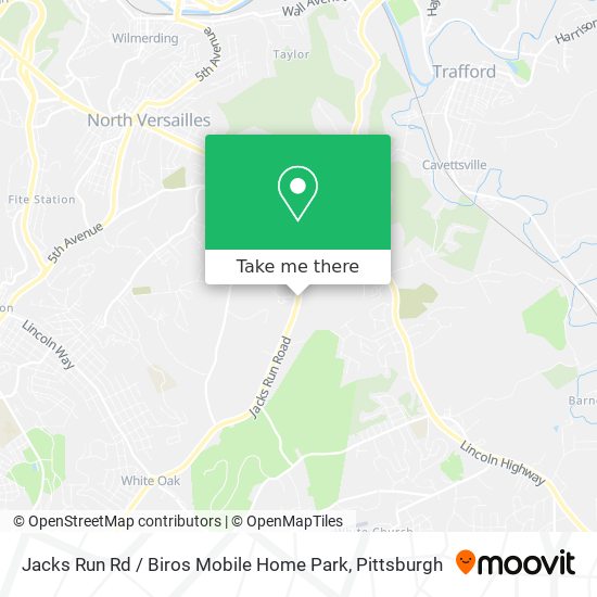 Jacks Run Rd / Biros Mobile Home Park map