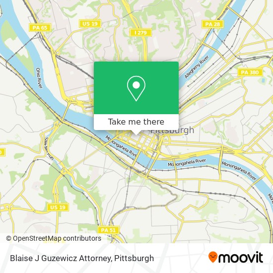 Blaise J Guzewicz Attorney map