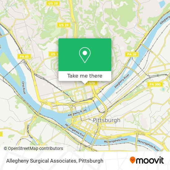 Allegheny Surgical Associates map