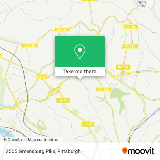 Mapa de 2505 Greensburg Pike