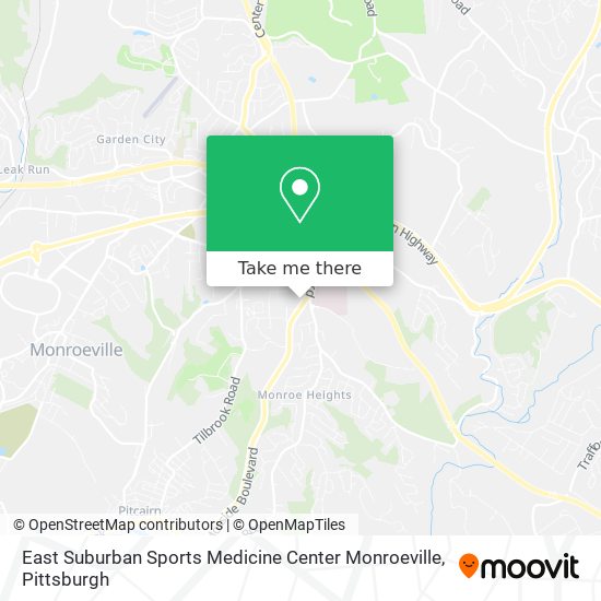 Mapa de East Suburban Sports Medicine Center Monroeville