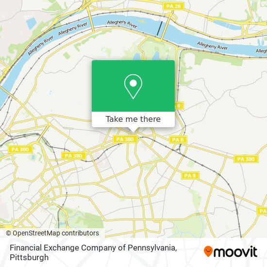 Financial Exchange Company of Pennsylvania map