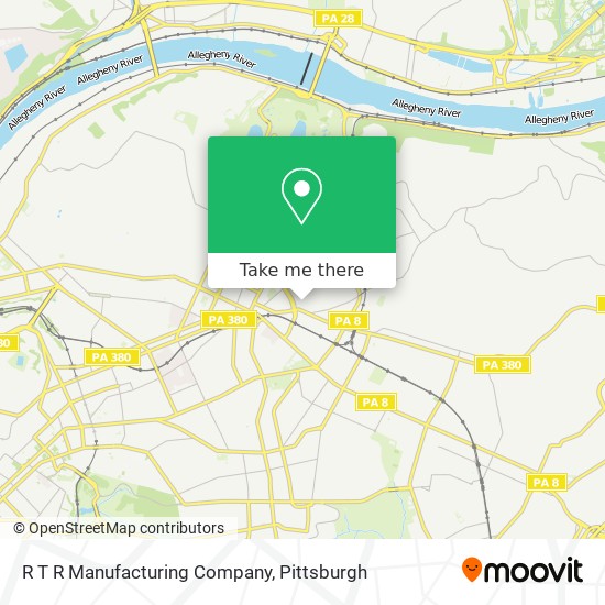 R T R Manufacturing Company map